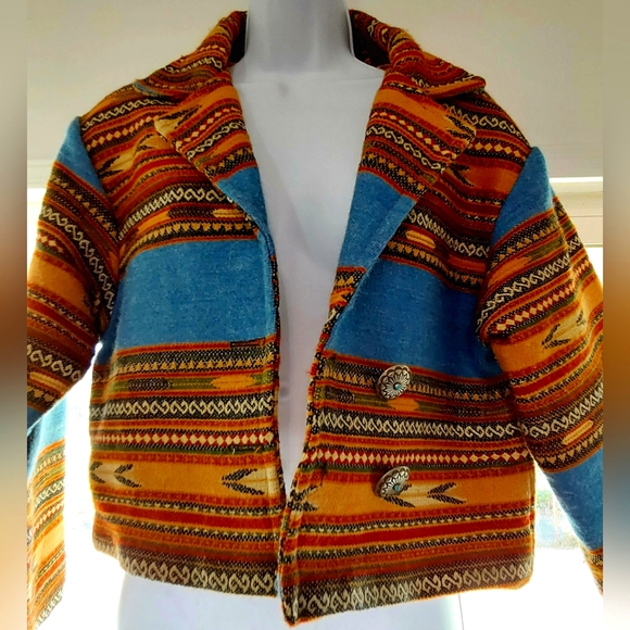 PACO SOLÉR- Rare Paco Solér Womens Medium Vintage Aztec Navajo MultiColor Jacket - Picture 5 of 15
